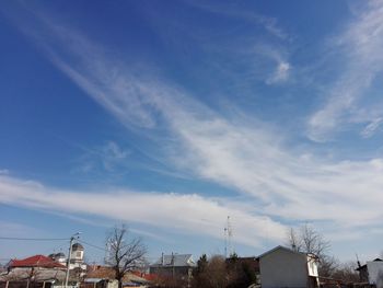 Houses against blue sky