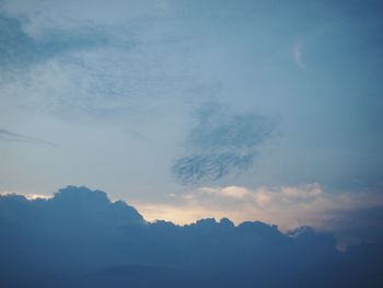 Low angle view of silhouette mountain against sky during sunset