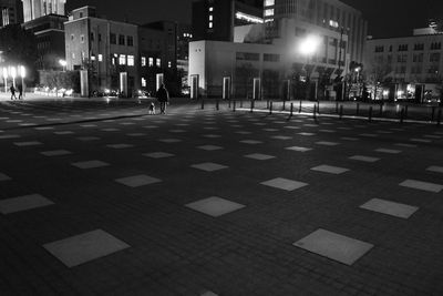 Illuminated city at night