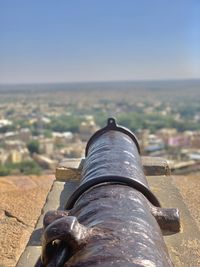 Close-up of fort against sky