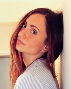 Close-up portrait of young woman