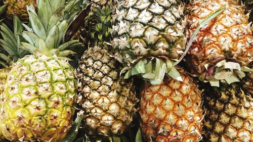 Full frame shot of fruits for sale in market