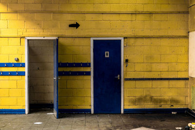 Yellow blue door