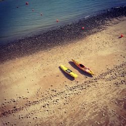 View of boats in sea