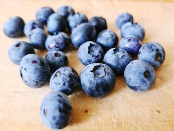 High angle view of fruits on table