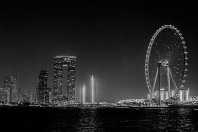 Illuminated city at night