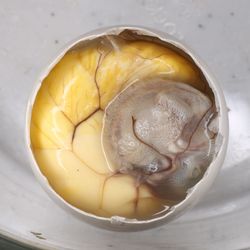 High angle view of lemon in plate