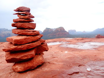 Rock formations on mountain