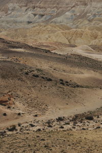 Scenic view of desert land