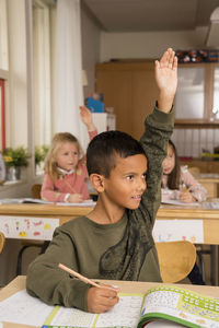 Boy in classroom