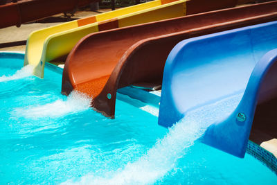 Slides at water park