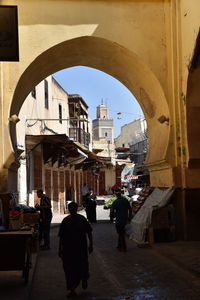 People walking on street