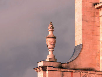 Fervour fire on architecture or on old cathedral against impressive sky