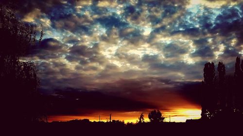 Low angle view of cloudy sky