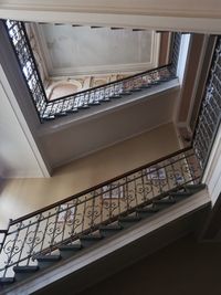 Low angle view of spiral staircase