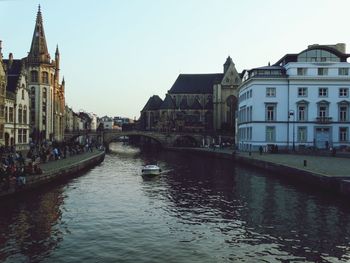 View of canal in old town