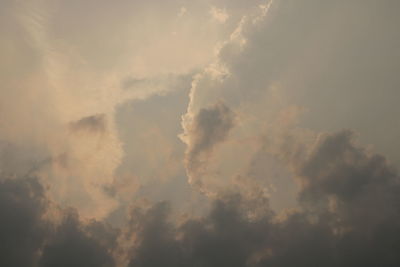 Low angle view of sky during sunset