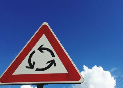 Low angle view of road sign