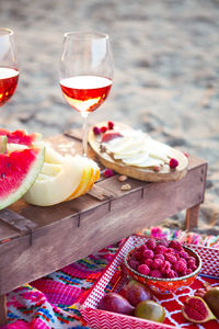 Close-up of drink on table