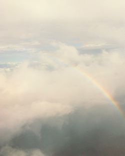 Scenic view of rainbow against sky