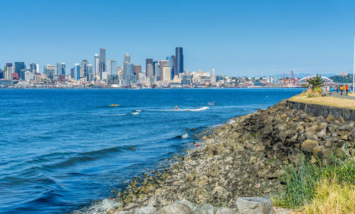A view of the seattle skyline in washington state.