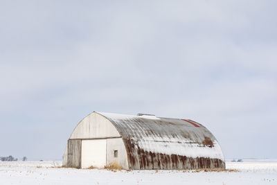 Low angle view of old building against sky