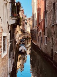 Canal amidst buildings in city