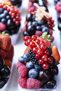 Close-up of various fruits on table