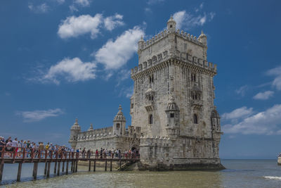 View of historical building against cloudy sky