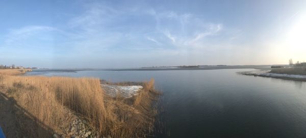 Panoramic view of sea against sky