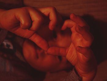 Close-up of human hand