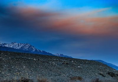 Scenic view of mountain against sky