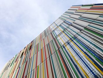 Low angle view of modern building against sky