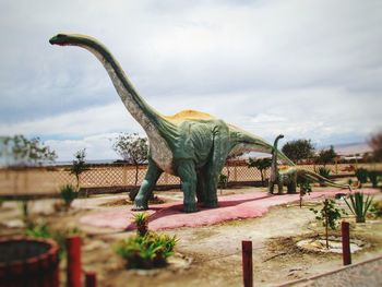 View of elephant statue against sky