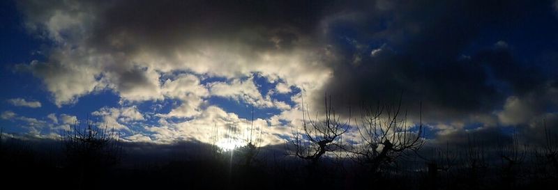 Scenic view of landscape against cloudy sky