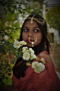 Portrait of a beautiful young woman