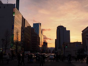 City at sunset