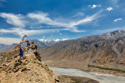 View of spiti valley in himalayas