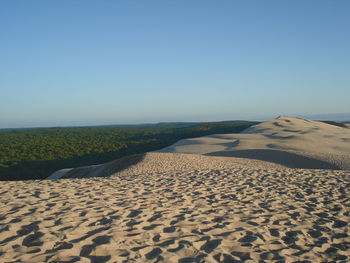 Scenic view of field against cloudy sky