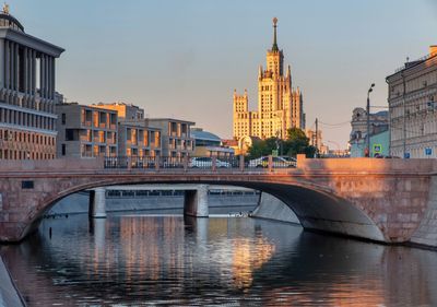 Bridge over river in city