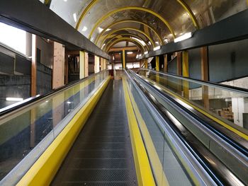 Illuminated subway station