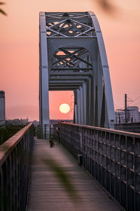 View of bridge at sunset