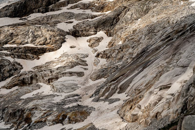  view of rock formations and glacial waterfall