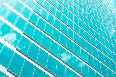 Low angle view of solar panel against blue sky