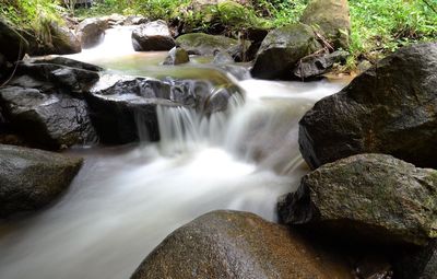 River flowing through rocks