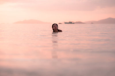 Surface level of sea against sky