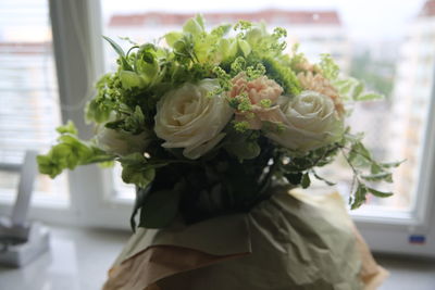 Close-up of rose bouquet