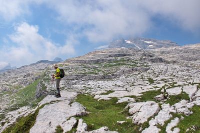 Man standing on mountain