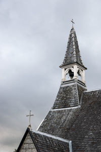 Low angle view of traditional building against sky