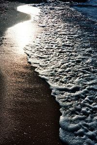 View of beach during sunset